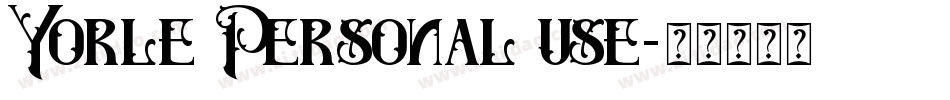 Yorle Personal use字体转换